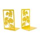 thumbnail image 1 of Sujetalibros de hojas de ginkgo para estanterías, estudio, moderno soporte para libros, sujetalibros. Amarillo, 1 of 9