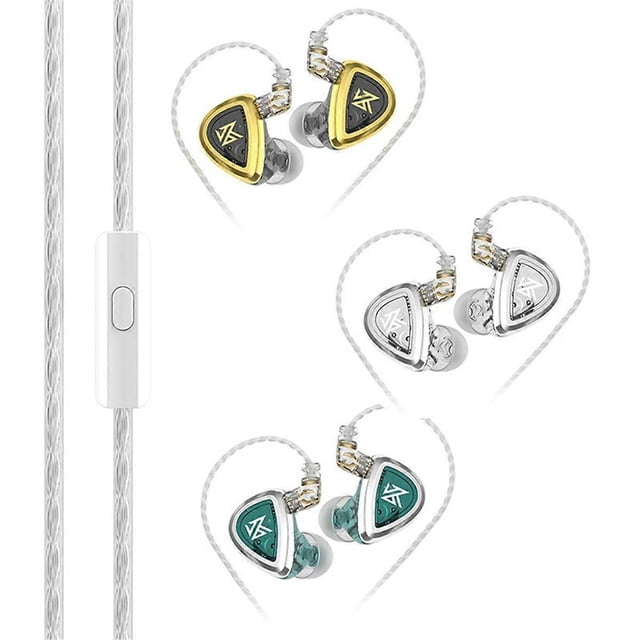 Wired Earphones, Dual Magnetic Coil Combination Earphones, in Ear Interchangeable Cable Hifi Earphones(with Microphone)