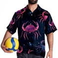 thumbnail image 4 of Cancer Constellation Men's Short Sleeve Beach Shirts, Hawaiian Printed Button Down Summer Casual Unisex Men's Shirts, 4 of 6