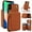Brown, variant on Crossbody Wallet Case for iPhone XS Max, RFID Blocking Zipper Handbag Purse Flip Cover, Kickstand Folio Case Card Slots Holder Wrist Strap Lanyard