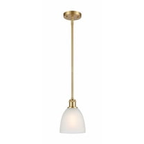 Innovations 516-1S-SG-G381 Castile 1 Light Pendant part of the Ballston Collection, Satin Gold