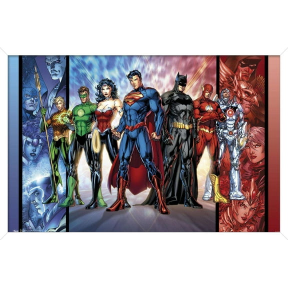 DC Comics - Justice League - The New 52 Wall Poster, 14.725" x 22.375", Framed