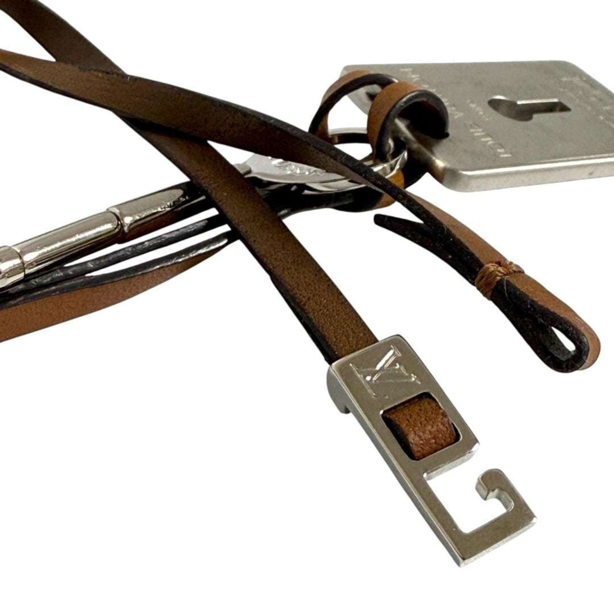 Pre-Owned Louis Vuitton Men's Travel Key Pendant Necklace with Leather Cord