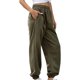 thumbnail image 4 of Minnieouse Pantalones de mujer Pantalones de yoga elásticos de cintura alta Pantalones de chándal deportivos de entrenamiento, blanco, S Prendas para la parte inferior del cuerpo Verde XXL Minnieouse AP003411-20, 4 of 6