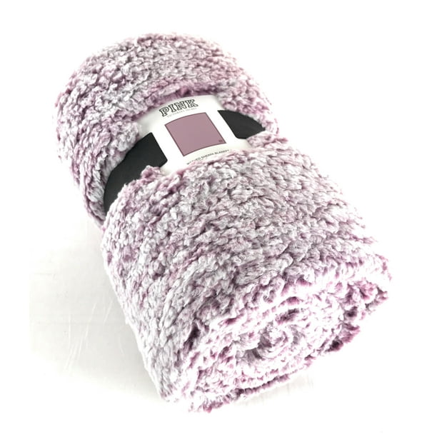 Victoria's Secret PINK Sherpa Blanket Plum