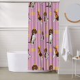thumbnail image 6 of Shower Curtain, Beagle Dog happy birthday Waterproof Fabric Plastic Shower Curtain, Drying Fast Bathroom Curtain with 9 Buttonholes, Ruffle Shower Curtain 60x72in, 6 of 8