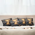 thumbnail image 3 of Ambesonne Lake Throw Pillow Cover Pack of 4, Reflection Snowy Mountain Dawn, 4 Pcs-20" x 20", Orange and Dark Blue, 3 of 5