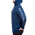 thumbnail image 4 of Realtree Men's Long Sleeve Hooded Fishing Shirt, Navy, UPF30+ Protection, Recycled Fabric, 4 of 6