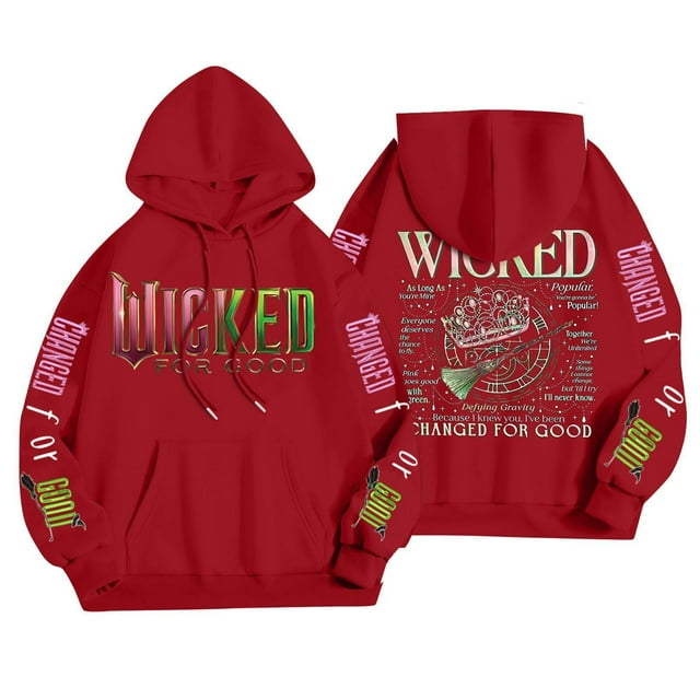 Womens Wicked Hoodies Long Sleeve Hooded Sweatshirts Causal Drawstring Pullover Winter Fall Clothing