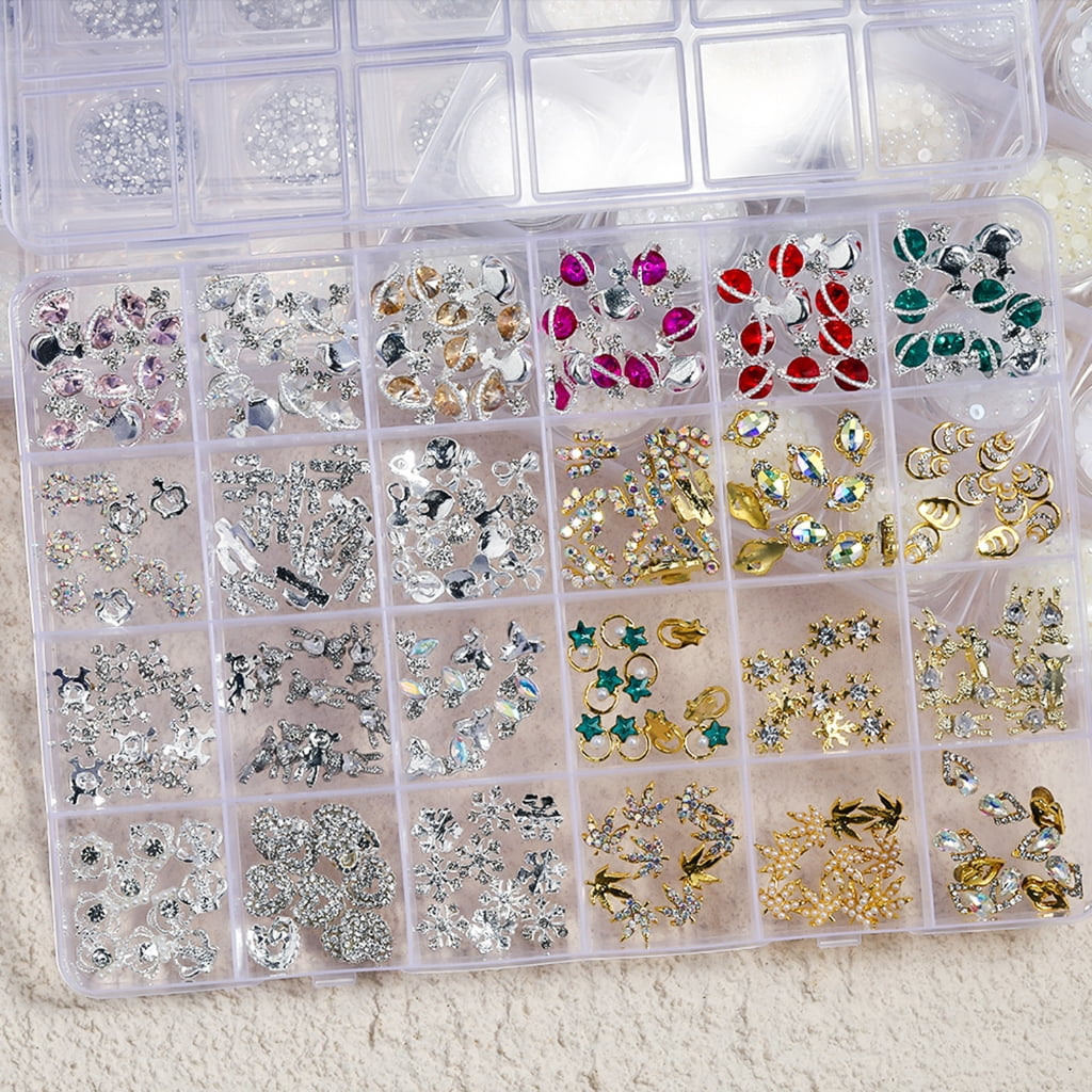 JZROCKER Multi-shape Nail Cross Beads Nail Gems for Nail Shoes Jewels Decorations