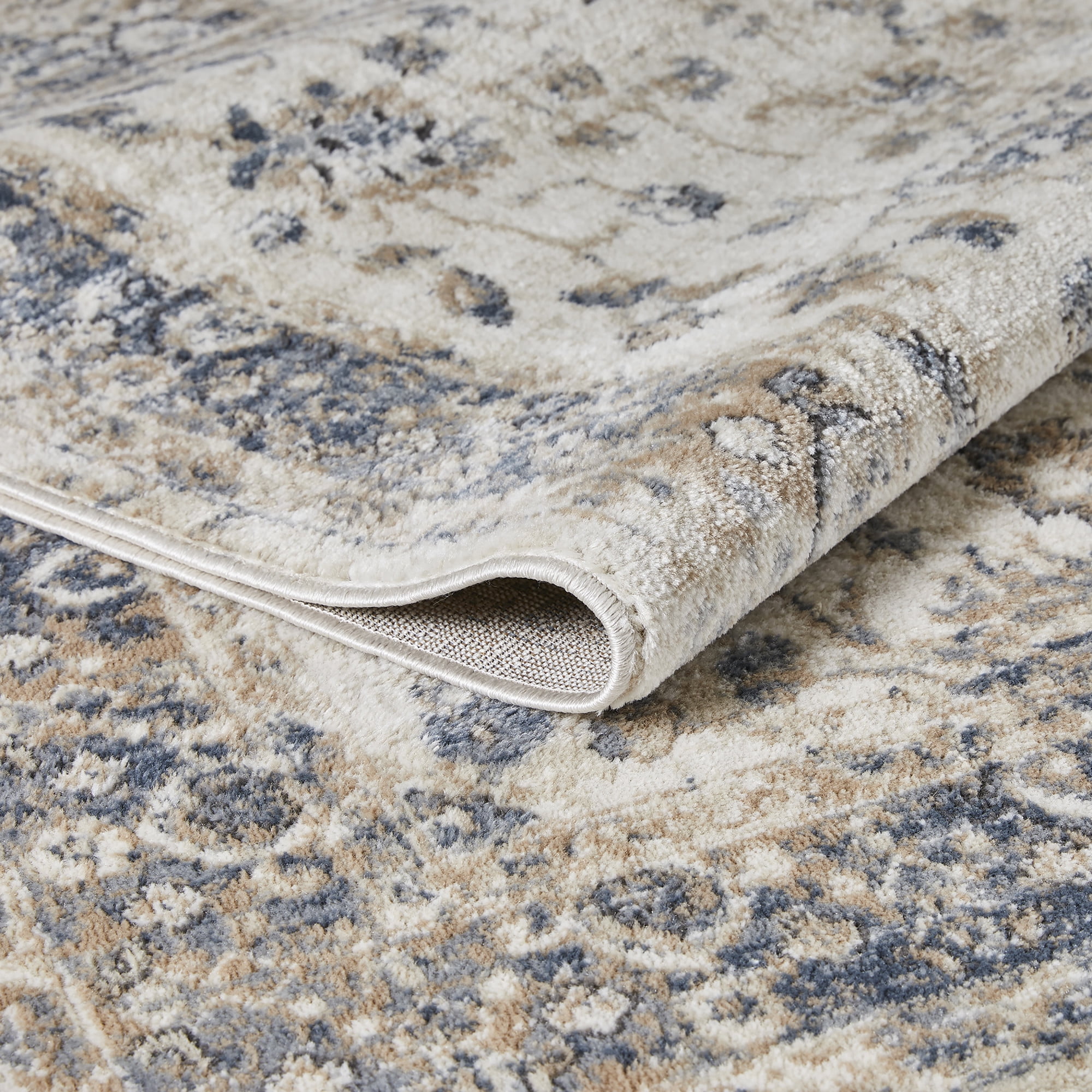 Loomaknoti Kehleigh Adrean 2' x 7' Oriental Indoor Runner Rug , Cream/Blue