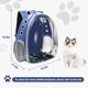 thumbnail image 4 of Mochila transportadora, transportadora para mascotas con diseño ventilado para transportar cachorros y gatos, mochila transportadora para mascotas, cápsula espacial para viajar/senderismo/campamento/a, 4 of 4
