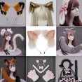 thumbnail image 4 of Hecho a mano jengibre gato lobo zorro orejas animal lindo tocado Halloween Navidad Adepaton BST2000425-4, 4 of 5