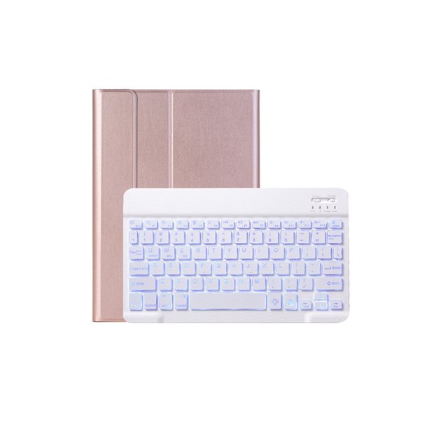 Adecuado para IPad 7 / 8 / 9 Generación 10.2 (2019 / 2020 / 2021 / 10.5) Teclado de control Bluetooth con cubierta protectora de ranura para bolígrafo