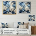 thumbnail image 4 of Designart "Minimalistic White And Blue Zinnias" Zinnias Canvas Wall Art, 4 of 7
