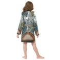 thumbnail image 7 of FORMRS Niños Bathrobe Unisex Hooded Robe Soft Plush Pajamas Sleepwear, Size 4-6T, Wooden Boat, 7 of 7