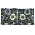 thumbnail image 7 of Yayeee Kitchen Curtains Tier Set of 2 Light Filtering 57"x24" Over Sink Window Panels, Dark Floral, 7 of 7