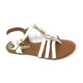 thumbnail image 4 of Victoria K Triple Flowers With Crossover Straps Sandals (Women), 4 of 5