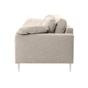 Vari Beige Textured Velvet Lounge Sofa