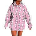 thumbnail image 2 of Neewe Womens Oversized Hoodies Comfy Sweatshirts Fall Fashion 2025 Outfits Casual Tops Fleece Clothes, 2 of 5