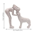 thumbnail image 2 of Charming Woman and Dog Statue Ornament, Perfect Home Decoration for Pet Lovers, Resin Dog Memorial Sculpture for Living Room Bedroom Office, Heartwarming Gift Idea for Dog Owners, 5.5*6.2in, White, 2 of 7