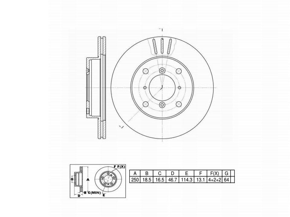 Winstop Brake Rotor, Front WS233244, Suzuki Swift 1994-1989