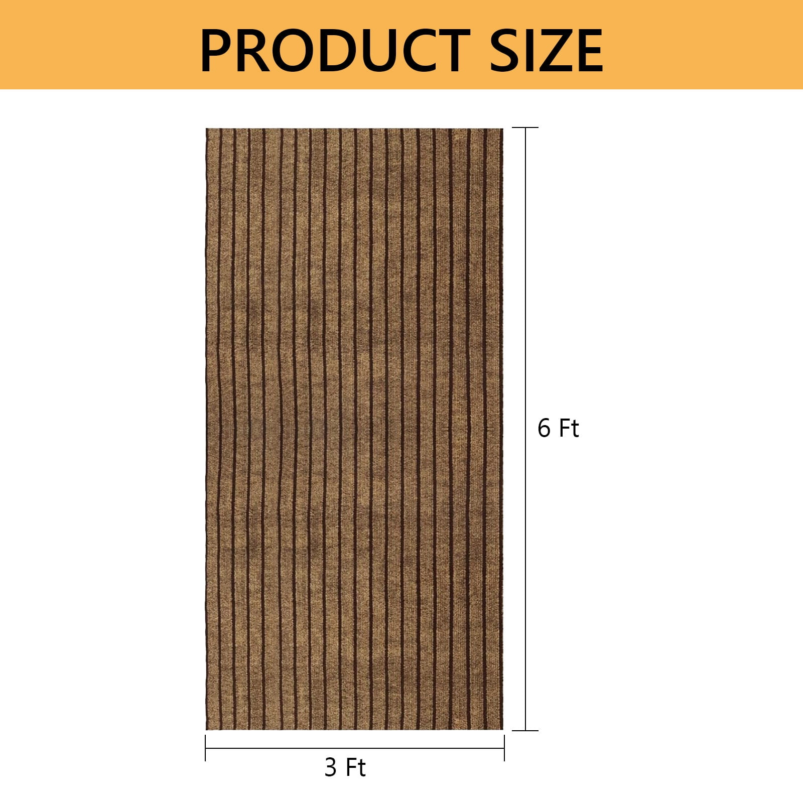 Semfri Runner Carpet Runner Rugs 3 x 6 ft Indoor Outdoor Rugs Area Rugs for Kitchen Bathroom Balcony Garage Entryway Stair Aisle Hallway Brown