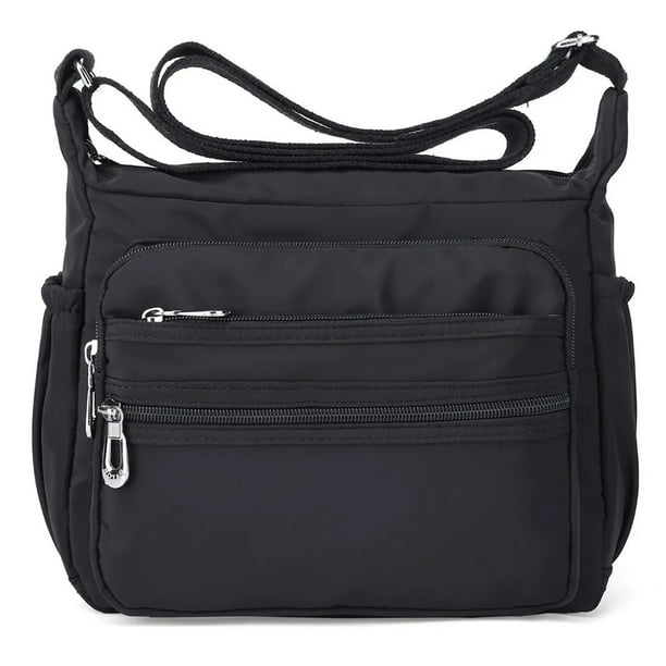 Bolsa De Hombro Impermeable Crossbody Mujer Hombre Negro Crossbody bolso, Crossbody , negro