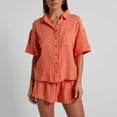 thumbnail image 6 of Rompers for Women Cotton Linen 1 Piece Summer Casual V Neck Button Sleeveless Straight Leg Loose Jumpsuits with Pockets, 6 of 9