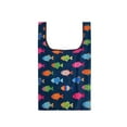 thumbnail image 3 of Wrapables Small JoliBag Collection Reusable Shopping Bag, Rainbow Fishies, 3 of 5
