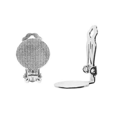 clip earring findings pad gluing pairs 15mm plated silver earrings neatly beaded tutorial