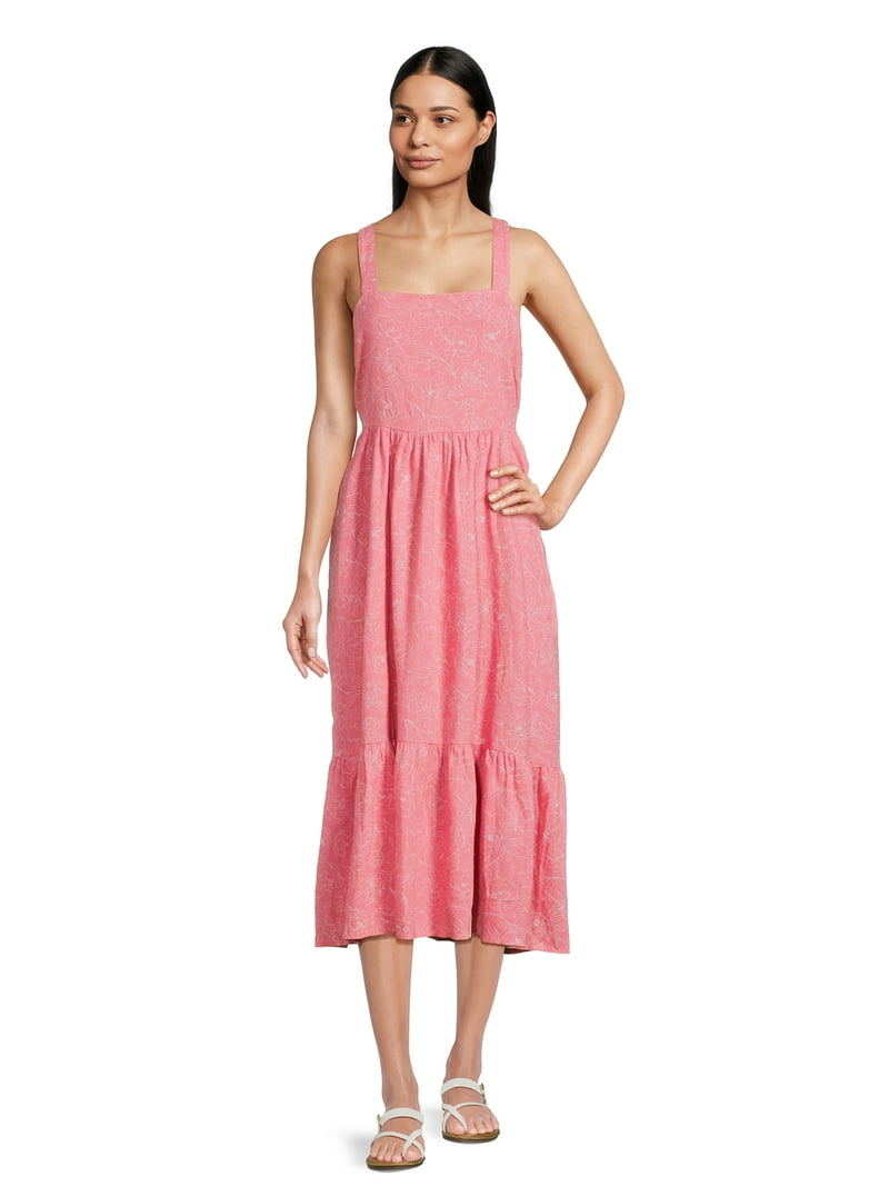 tied and true midi dress Brave+True Turning Point Tie Waist Midi Dress in Blue