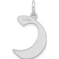 thumbnail image 3 of Sterling Silver Small Rhodium-Plated Artisan Block Letter C Initial Charm (Width 14.33) (Length 19.96) - Jbsp, 3 of 5