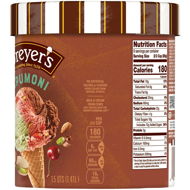 EDY'S/DREYER'S Spumoni Ice Cream Tub Made With Fresh Milk, 56 OFF