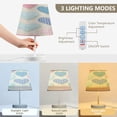 thumbnail image 3 of Table Lamp Adjustable 3 Color & 10 Brightness Levels Desk Lamp Linen Shade USB Powered for Bedrooms and Bedside Tables Gingham Heart-shaped Pattern Medium, 3 of 7