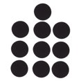 thumbnail image 4 of QIFULL 12Pcs Round Stickers Self Adhesive Black for Home Office Use on Glass Wood Metal Plastic Walls, 4 of 8