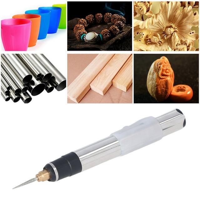 Kit De Pluma De Micrograbador Eléctrico, Herramienta Rotativa De Grabado Para Vidrio, Cerámica, Metal Y Madera, Carga USB Inalámbrica De 25W
