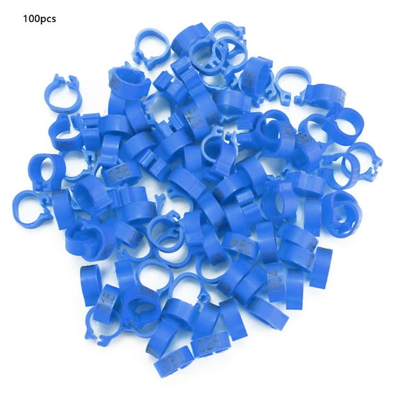 Pigeon Rings,100PCS/Bag 8MM 001-100 Numbered Letter Pigeon Leg Rings Plastic Letter Pigeon Leg Rings Revolutionary Design