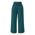 thumbnail image 4 of Ltctricy Palazzo Pants for Women Printed Elastic High Waisted Pleated Wide Leg Pants Baggy Casual Pants with Pockets(Sky Blue,X-Large), 4 of 5