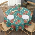 thumbnail image 3 of Round Waterproof Tablecloth Pioneer Floral Reusable Indoor/Outdoor Durable Table Cover for Kitchen and Dining Room 60 Inch X 60 Inch, 3 of 6