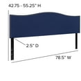 thumbnail image 3 of Upholstered King Size Headboard with Nailtrim in Navy Fabric, 3 of 4