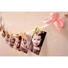 Pink and Gold First Birthday Decorations. Ships in 1-3 Business Days. 12 Month Photo Banner. First Birthday Garland.