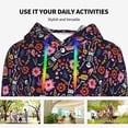 thumbnail image 6 of KLL Dancing Skeletons Floral Garden for Womens Pullover Hoodie with Pocket Hooded Long Sleeve Shirts Sweatshirt for Women-X-Large, 6 of 7