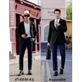thumbnail image 4 of COOFANDY Mens Business Coat Regular Fit Blazer Suit Coat One Button Jacket Executive Sports Coats, 4 of 6