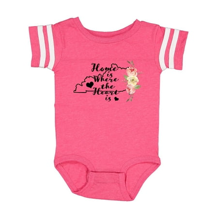

Inktastic Kentucky Home is Where the Heart is with Watercolor Floral Gift Baby Boy or Baby Girl Bodysuit