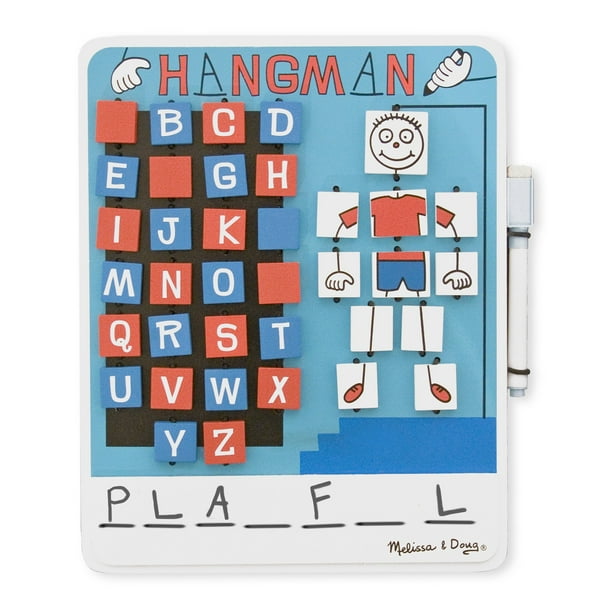 Melissa & Doug Flip pour Gagner le Jeu de Hangman de Voyage - Tableau Blanc, Marqueur d'Effacement à Sec