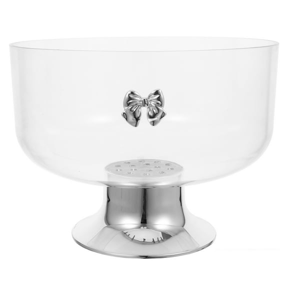 Clispeed Transparent Acrylic Footed Dessert Bowl for Storage and Display of Fruits and Desserts 20cm x 23cm