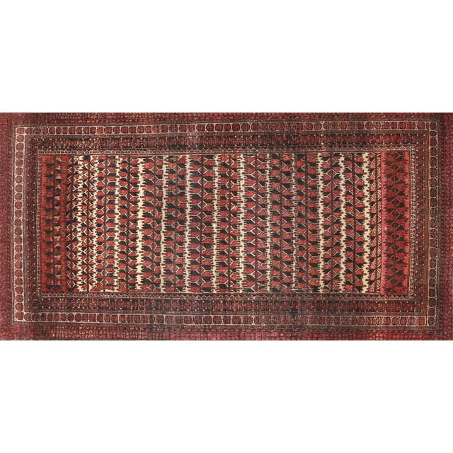 Ahgly Company Tapis d'Intérieur Lavables en Machine Rectangle Traditionnel Rose Rouille, 8' x 12''
