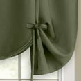 thumbnail image 3 of Darcy Green Solid Contemporary Window Curtains: 58" x 63", Tie-Up Shade, 3 of 3