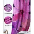 thumbnail image 6 of Watercolor Flowers Blackout Curtains for Bedroom 45 Inch Length 2 Panels Set, Spring Floral Country Pink Purple Thermal Insulated Energy Saving Window Treatment Curtains Blackout Drapes 52"x45", 6 of 8